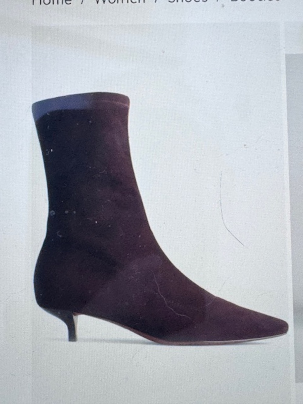 Ankle Boot with kitten heels in chocolate raisin